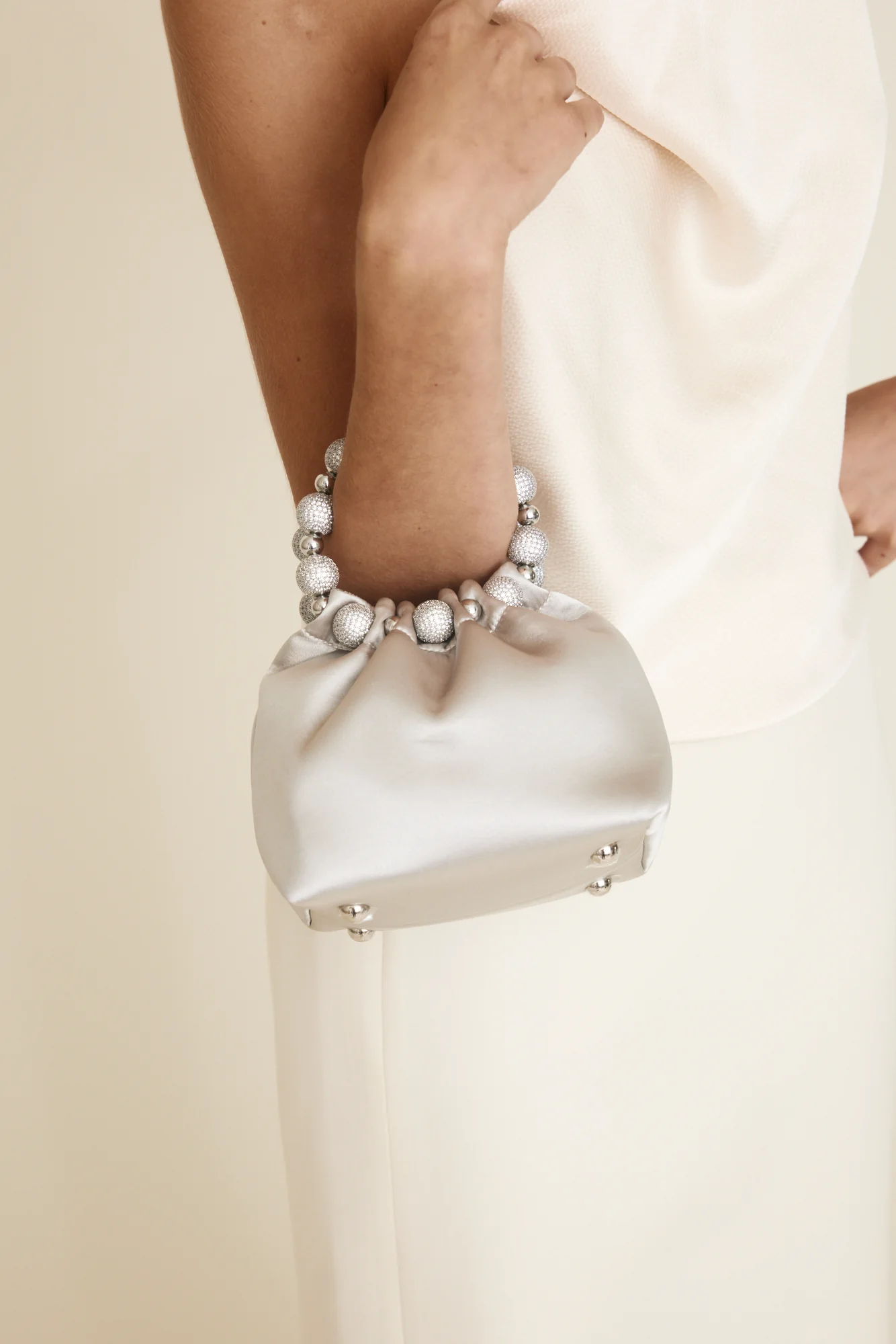 Mini Silver Diamond Handbag - Image 17