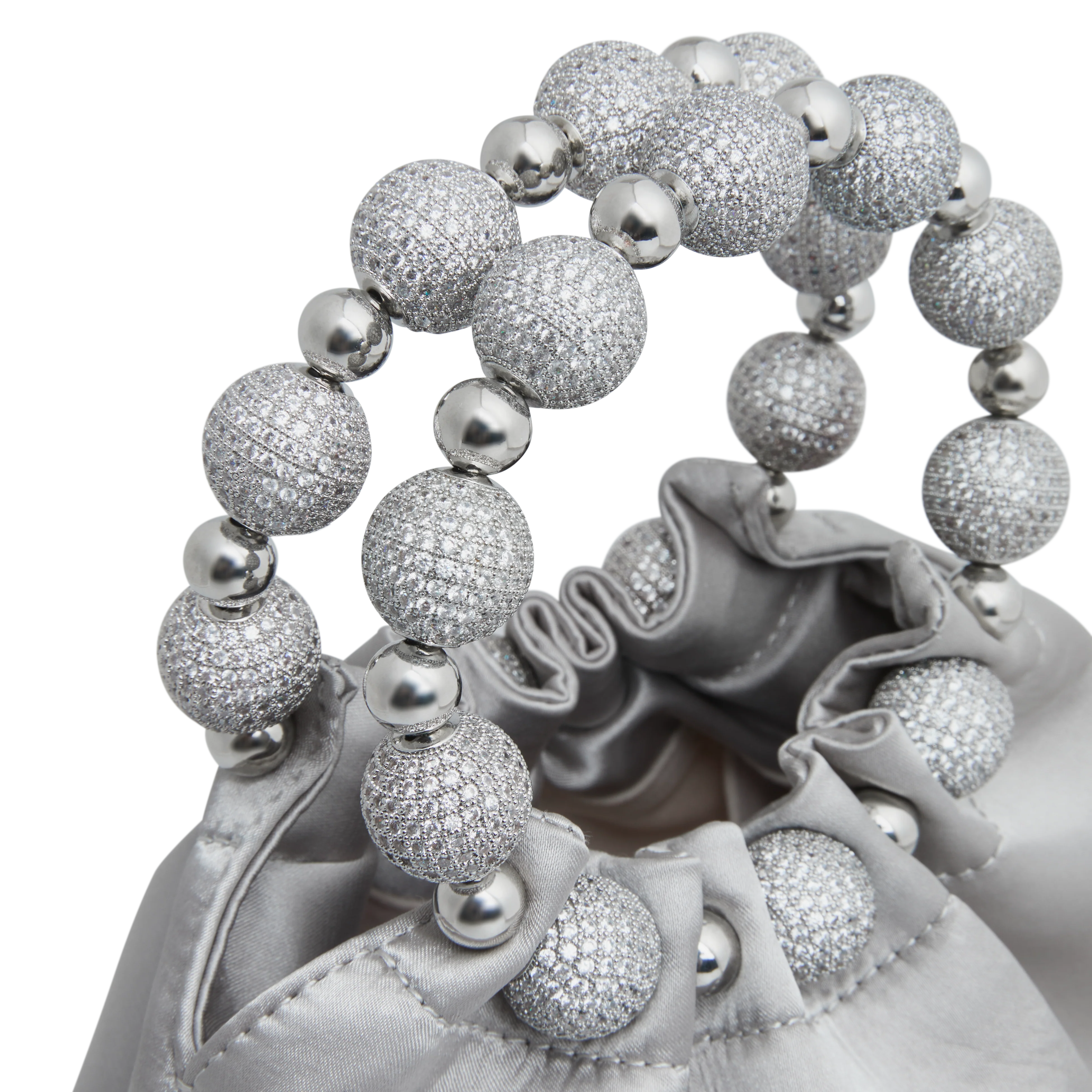 Mini Silver Diamond Handbag - Image 5