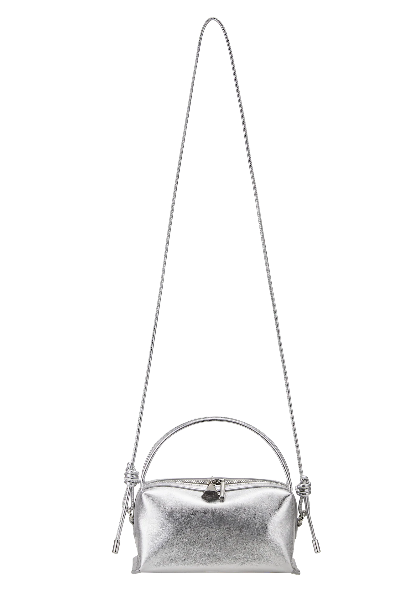 Silver Metallic Café Mini Bag - Image 6