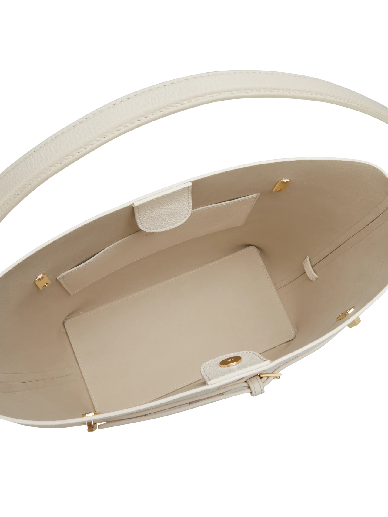 Small Ivory Belted Tote Bag - Image 5