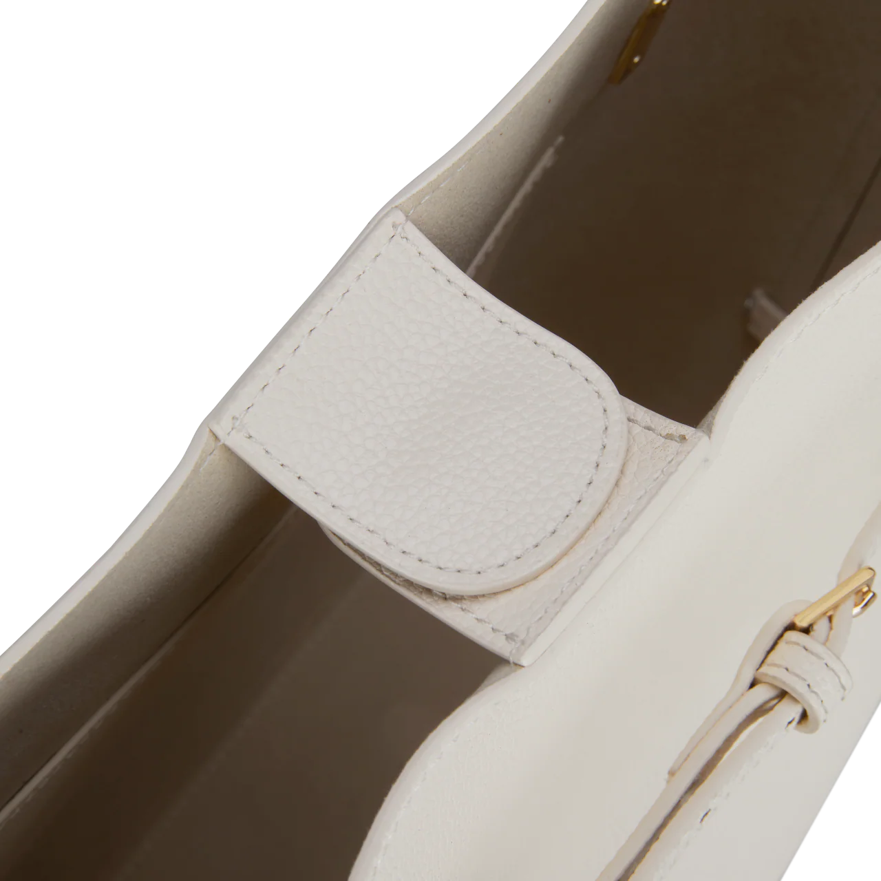 Small Ivory Belted Tote Bag - Image 6