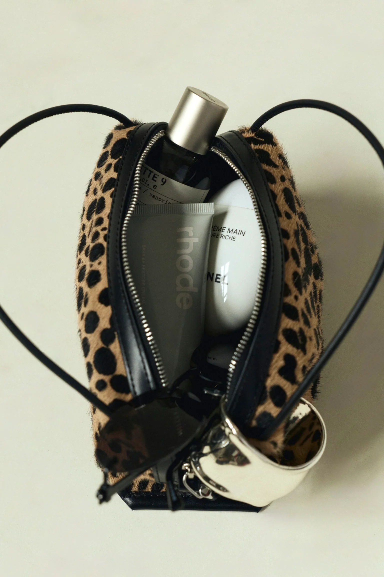 Cheetah Calf Hair Café Mini Bag - Image 7