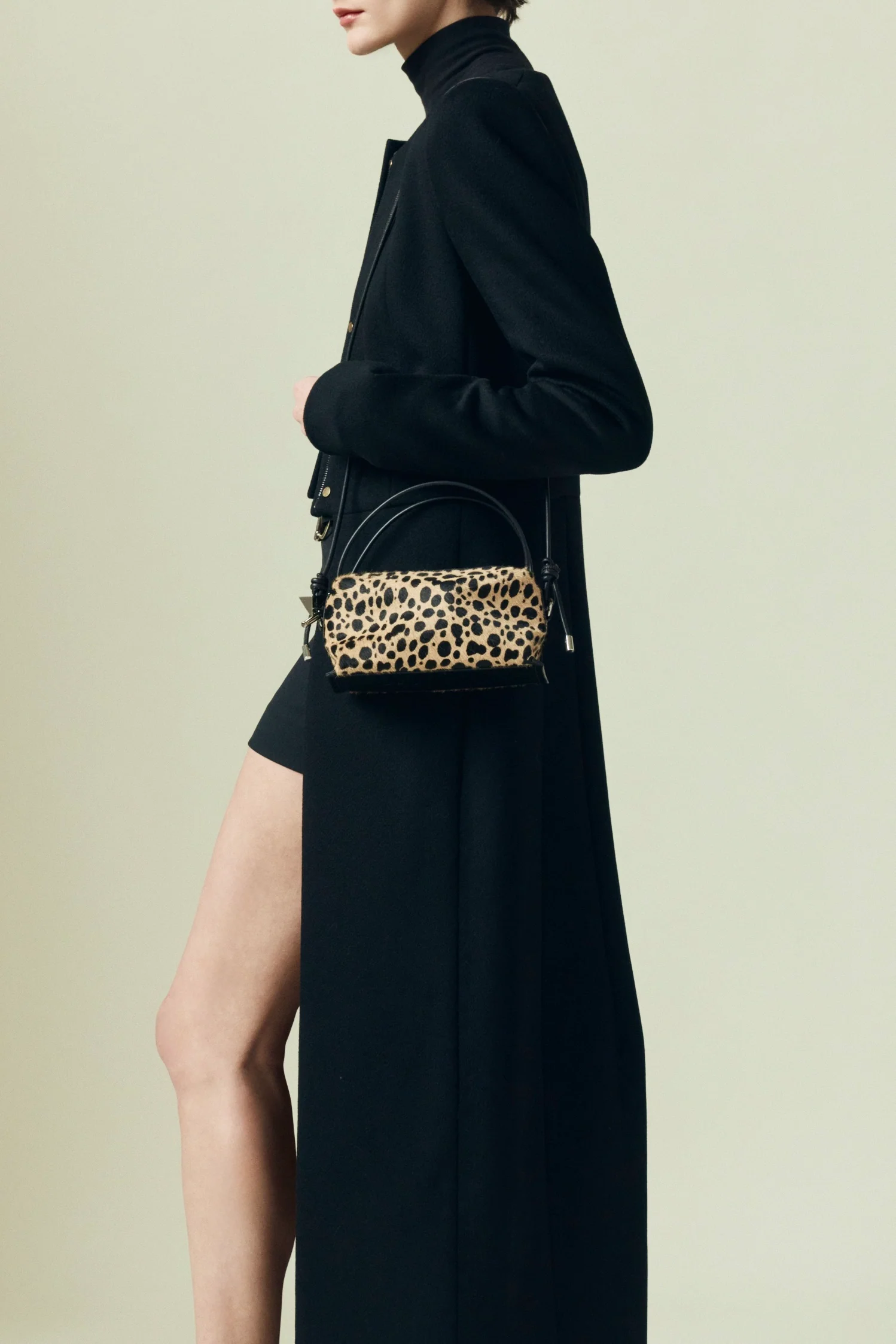 Cheetah Calf Hair Café Mini Bag - Image 9
