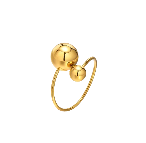 Double Ball Resizable Ring - Image 3